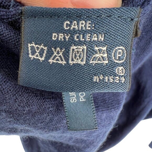 Ralph Lauren Golf Mens Merino Wool V-Neck Sweater Navy Blue Size Large - Picture 8 of 10